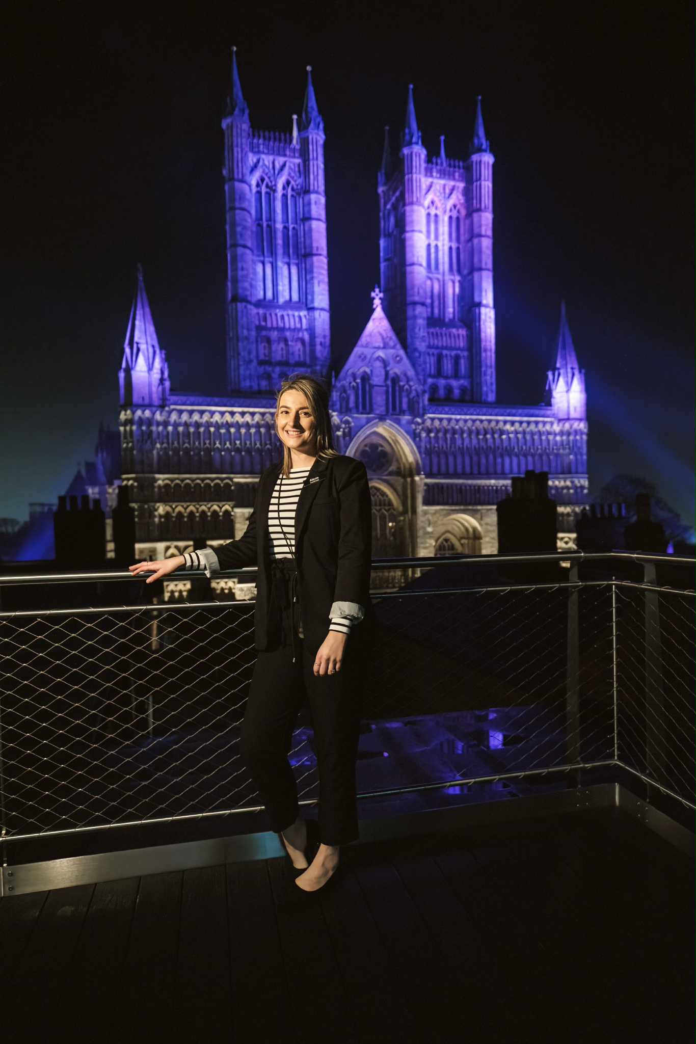 Alexis at Lincoln Cathedral, wedding coordinator at Knot & Bloom